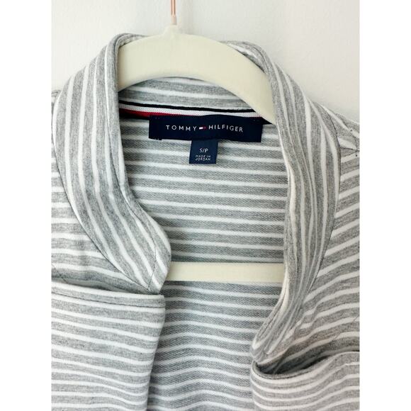 Tommy Hilfiger Striped Gray and White Military Style Blazer Size S - Picture 7 of 7